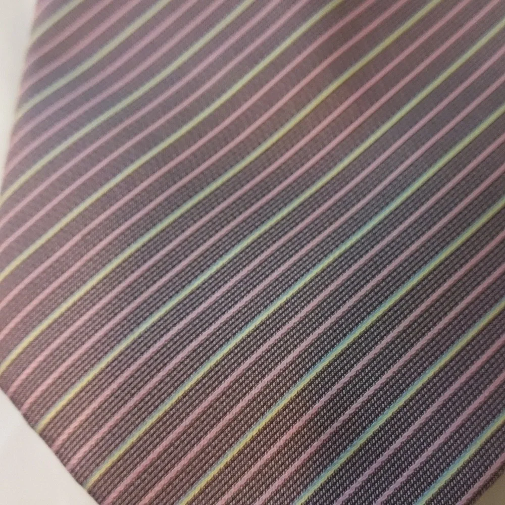 Yves Saint Laurent Striped Silk Tie